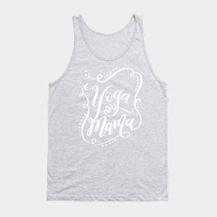 Yoga Mama White Hand Lettering Design Tank Top